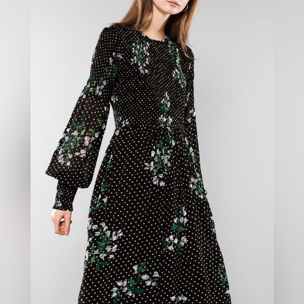 Ganni Rometty Georgette Midi Dress